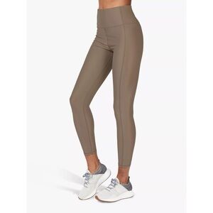 Sweaty Betty High Shine Full Length Gym Leggings Dark Taupe Sweat Wicking